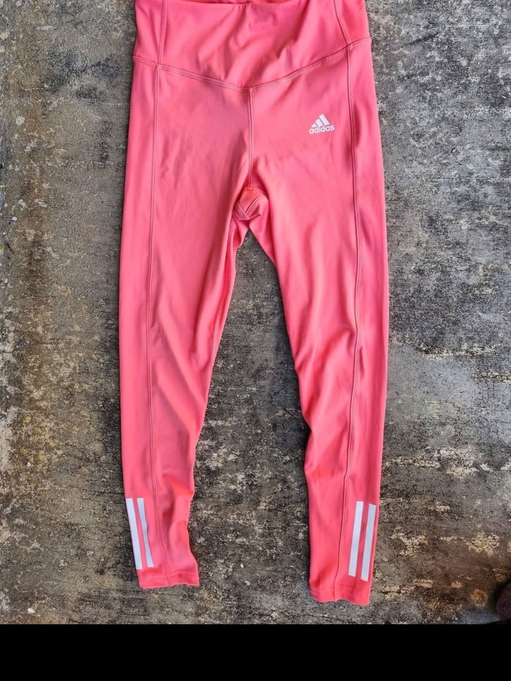 New Women’s Adidas Coral Pink Tights Leggings Pants, RV $55 size Small